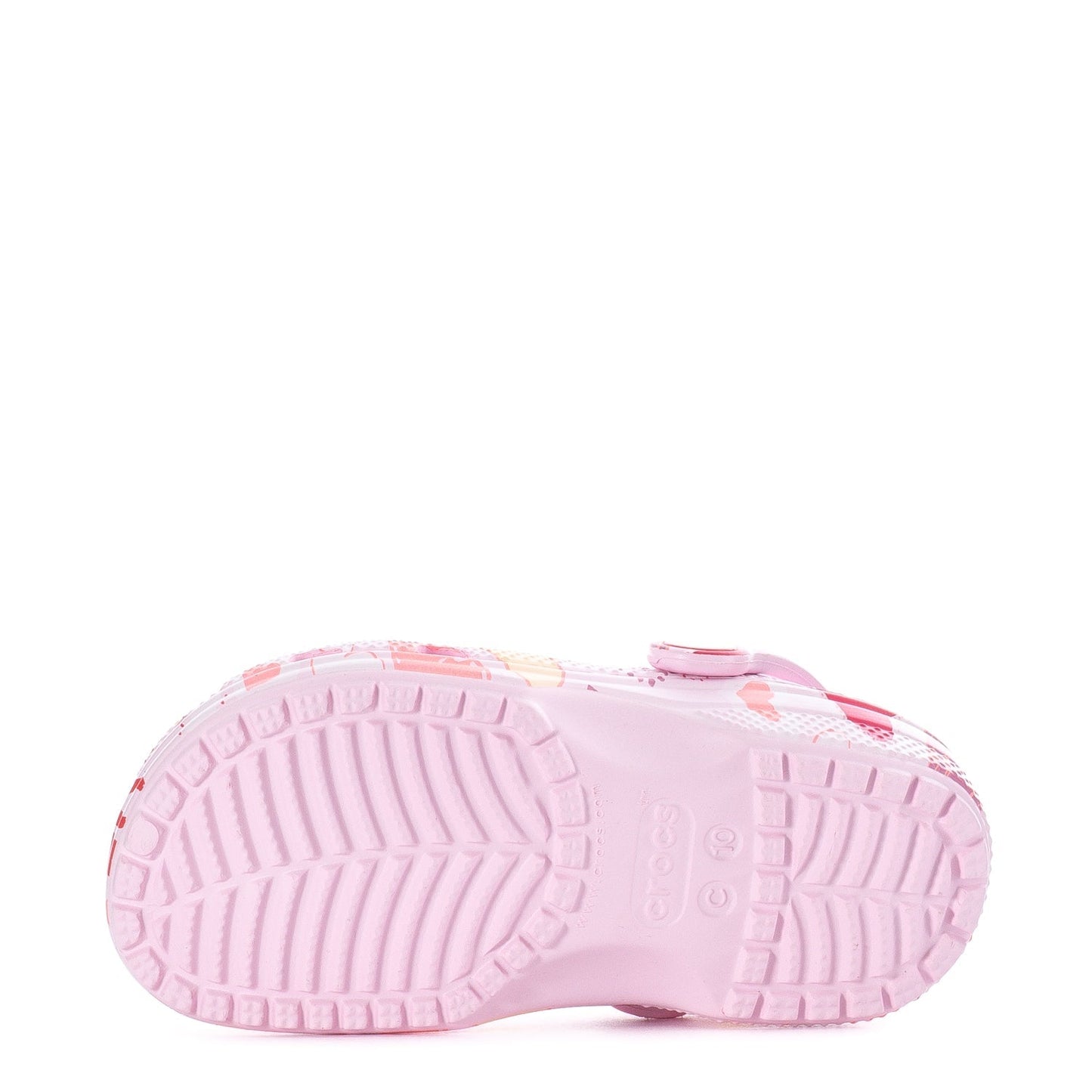Crocs Toddler Heart Print Classic Clog - Pink Milk / Purple