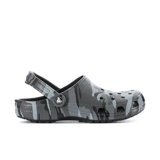 Crocs Men's Camo Classic Clog - Black / Grey